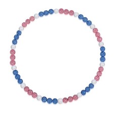 Smilelife Baseball Necklace for Boys Girls Kids 18in 18in, Blue/White/Pink