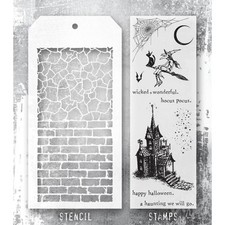 Stampers Anonymous Mixed Media Stamps  Stencil - Bewitching, THMM166