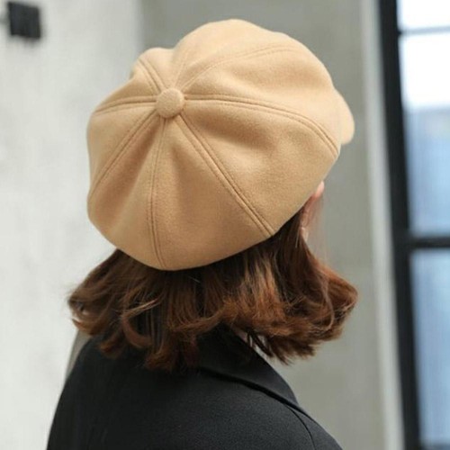 Ladies Women Girl Wool Blend Baker Boy Peaked Cap Newsboy Beret, Retro Hat X8I5 - Picture 17 of 22