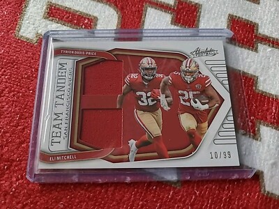 Panini Absolute Football Team Tandem Eli Mitchell Tyron Davis-Price Mem 49ers