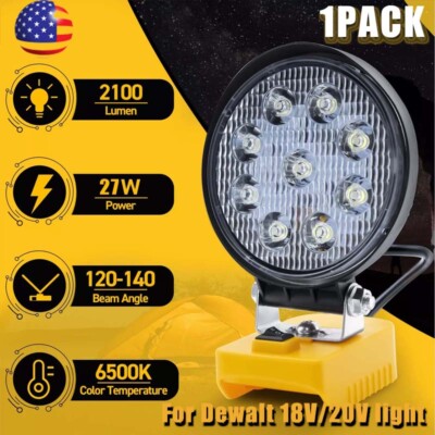 Flashlight LED Work Light For Dewalt 18V 20V MAX Li-Ion Battery DCB205 DCB206 1X
