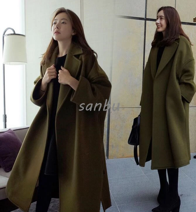 Korean wool coat womens 2025