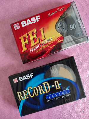 BASF RECORD II + BASF FE I, neu, OVP Audiokassette, Leerkassette, Cassette Tape