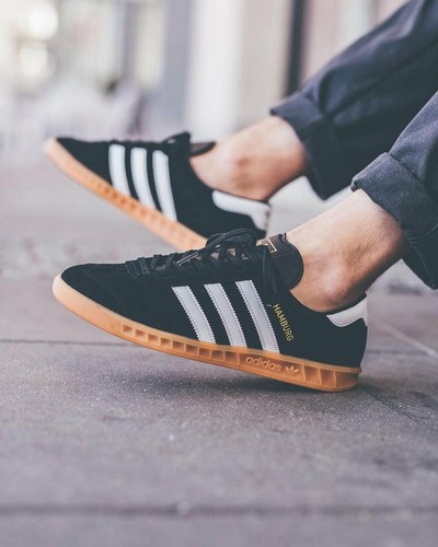 ADIDAS HAMBURG MENS SHOES BLACK SUEDE 