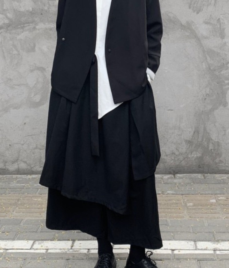 パンツ Yarmo] Buggy Culottes Pants Nrmvnmi Wide Leg Cropped Palazzo Pants for Women Culottes