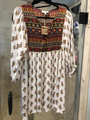 Nwt New Umgee boho tribal stripe Fall Festival over sized Boho dress size M  | eBay