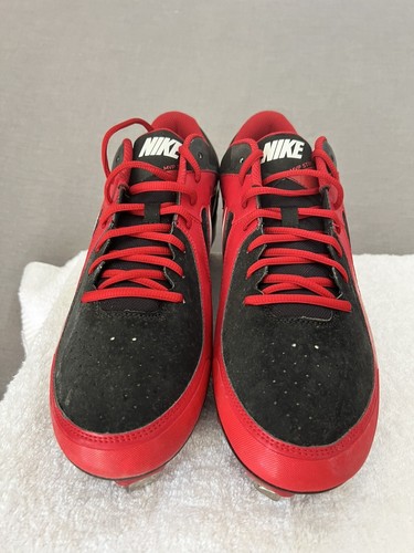 NEW NIKE MVP Strike Baseball Metal Cleats Mens 12.5 Black Red 1535841-016 - Picture 4 of 7