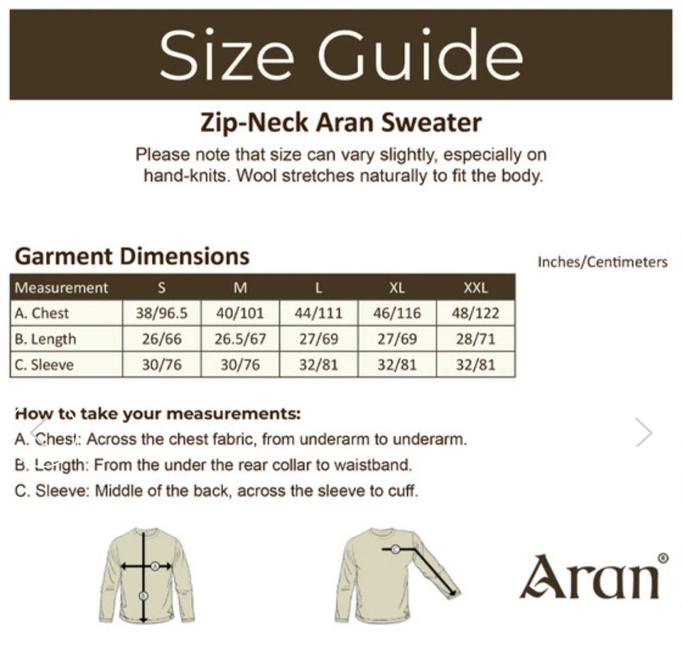 Chaqueta Aran Crafts Ireland Para Hombre Cremallera Cuello Verde Ejército Talla Mediana Foto 2 de 4