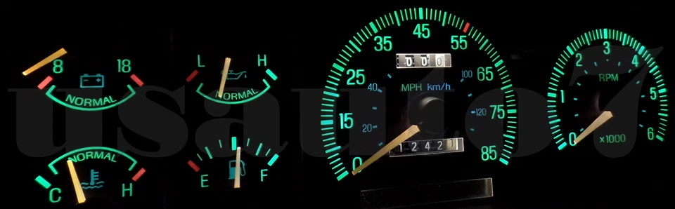 Dash Cluster Gauge WHITE LED LIGHT BULB KIT Fit 87-91 Ford F150 F250 F350 Bronco Foto 2 de 4