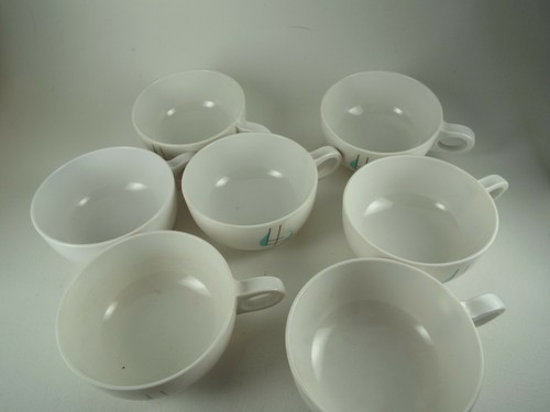 Vintage Mid Century FLORENCE PROLON Regatta Melamine Melmac Coffee Mugs (8) - Picture 6 of 8