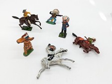 Vtg AsIs Broken Lot Barclay Manoil Britain Indian Native Lead Toy Metal Figures