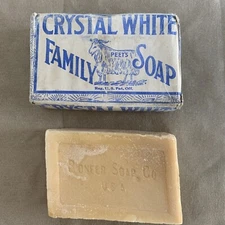 Crystal White (Large) Peet's Family Soap (Colgate-Palmolive) Vtg USA 1930 + 1