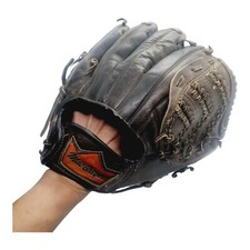 MacGregor Baseball Glove Mitt Premium Brown Leather Flex Action Adjusta Wrist