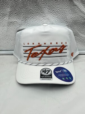 Texas Longhorns NCAA '47 Brand White Hitch Rope Adjustable Snapback Hat