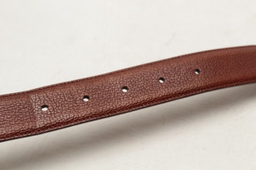 Cinturón de vestir Coach 3758 para hombre 40 marrón cuero de becerro texturizado hebilla cromada - Imagen 8 de 11