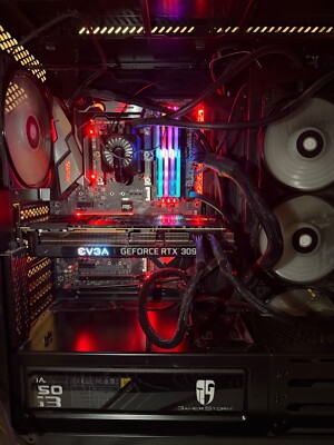 Gaming PC Computer RX 6800XT AMD Ryzen 7 32GB RAM 1TB SSD Liquid Cooled RGB Fans
