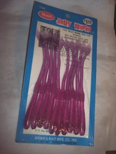 Manns 6" Jelly Worm 10 PK Worms Red Grape Worm Baby Snake Lure Discontinued