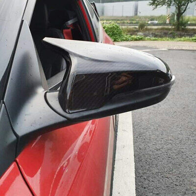 Carbon Black Devil Horn Style Side Mirror Cover For Hyundai 2019-2021 Velostor N