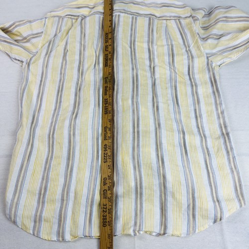 Tommy Bahama Shirt Relax 100% Linen Men Large Long Sleeve Striped Casual Hipster - Picture 10 of 11