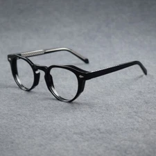 BETSION Acetate Round READING GLASSES Black Glasses Frames Women Men Reader