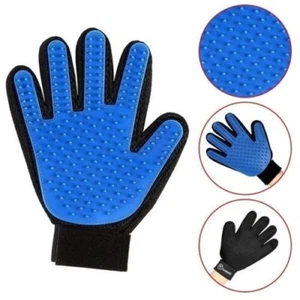 Generic Grooming Brush Glove, Blue, 2 Pairs