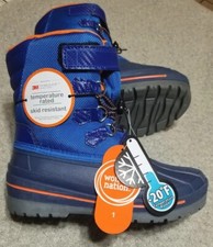 Wonder Nation Temp Rated Skid Resistant 3M Isolation/Isolant Winter Boot Size 1