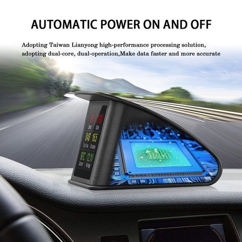 2.6" LCD Car T600 HUD Head Up Display GPS Digital Speedometer Fuel Temperature - Picture 12 of 13