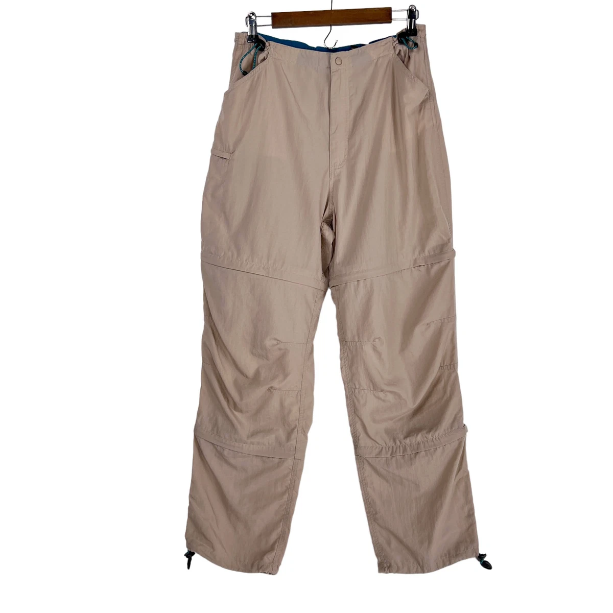 LL Bean Convertible Khaki Tan Cordura Nylon Zip Off Outdoor Hiking