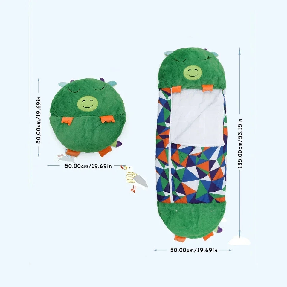 NUEVO Saco de Dormir Feliz Tamaño Grande Niños Juego Almohada Suave Siestas Cálido Lindo Regalo🔥 Foto 2 de 4