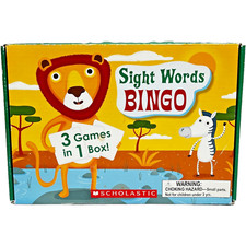 Scholastic Sight Words Bingo Safari And Coin Toss 3 Games In 1 Box Play  Learn
