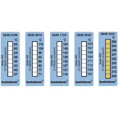 10er Multipack testo testoterm Temperaturmessstreifen 71 bis 110 °C Inhalt10 St.