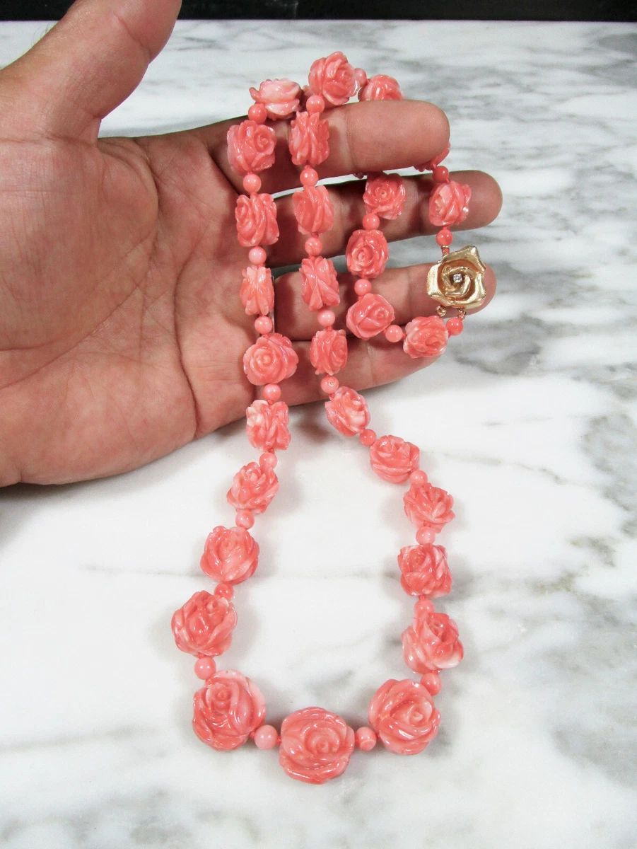 Carved coral beads sale