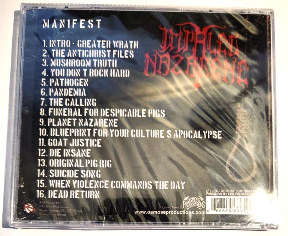 Impaled Nazarene Manifest CD Nuclear Thrash Black Metal Punk Finland Cult Foto 2 de 2