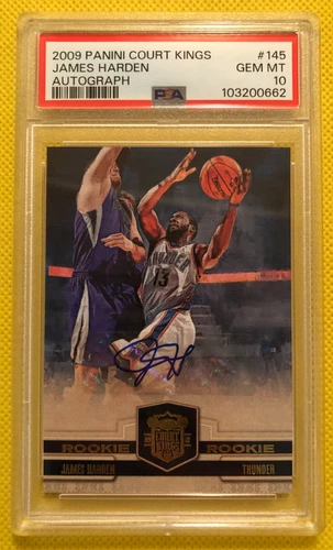 2009-10 Panini Court Kings SIGNATURES James Harden #/649 RC AUTO - GEM MINT 10