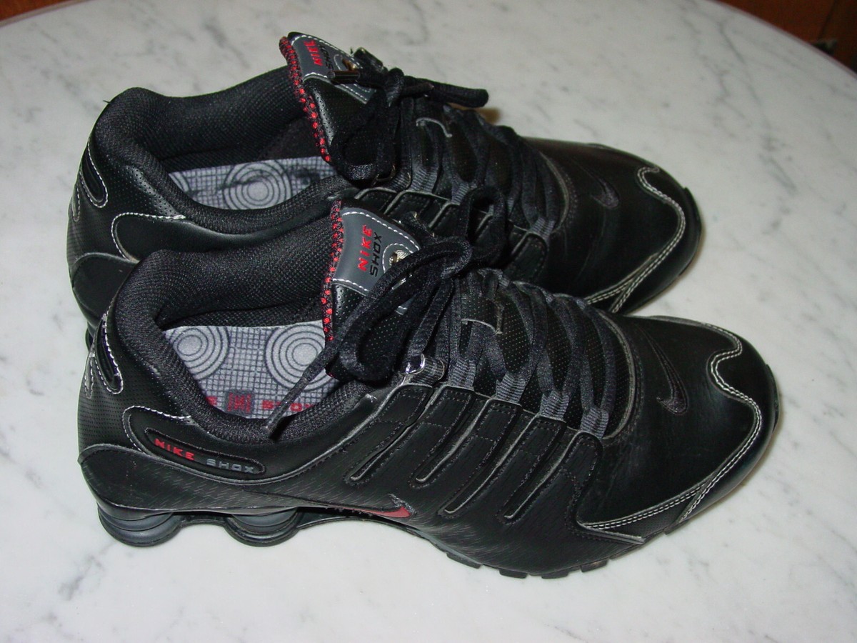 2015 Mens Nike Shox NZ Black/Varsity Red 378341-017 Running Shoes