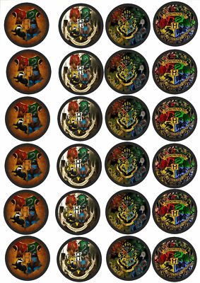 24 Muffin & Cupcake Aufleger  Oblate - Fondant  Harry Potter C1