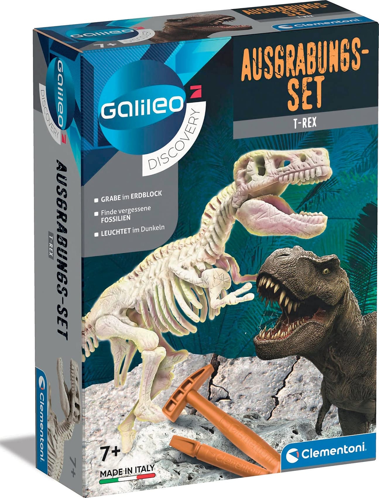 Galileo Discovery T-Rex Digging Kit Dinosaur Fossils with Hammer & Chisel, for S