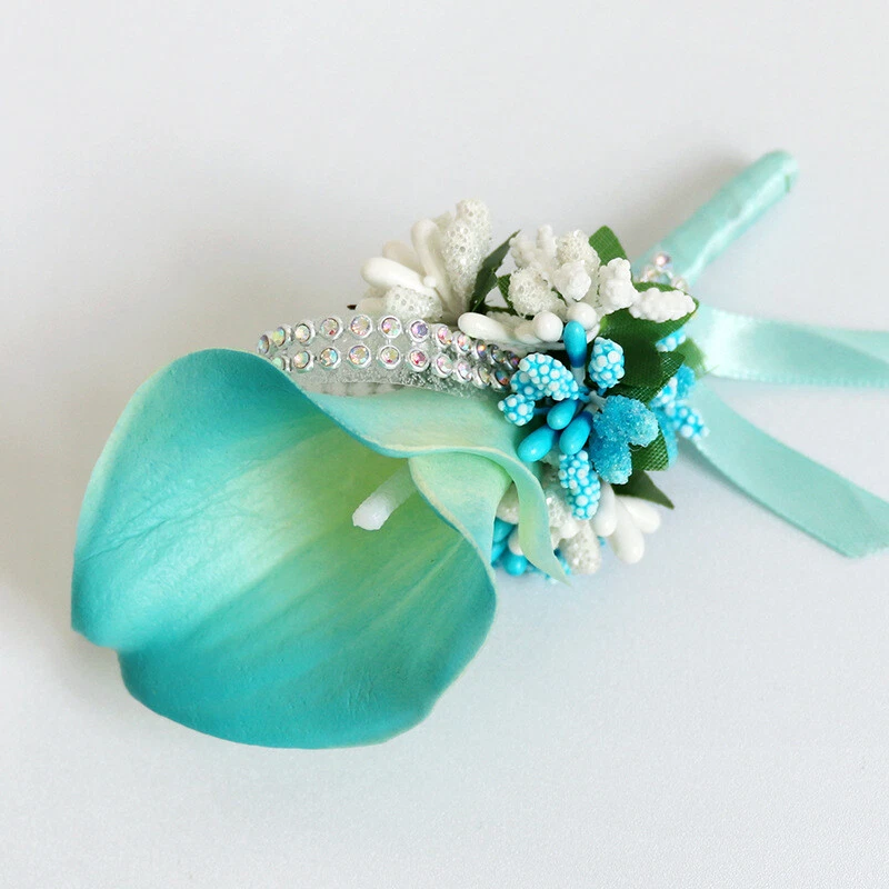 10 peças broche Boutonniere broche flor pino de peito callalily noivo conjunto de casamento dama de honra - Imagem 3 de 4