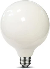 Bulbrite LED Filament Fully Dimmable 8.5W G40 120V 3000K Milky Bulb