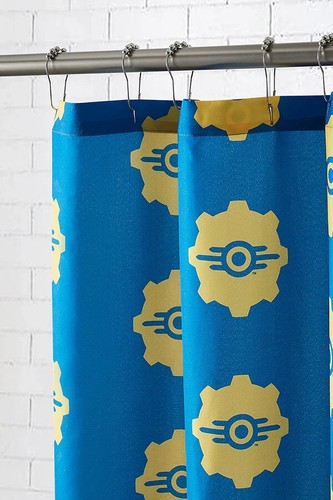 Fallout Vault Tec Logo Shower Curtain 71x72 Official Bethesda NEW - Picture 4 of 4