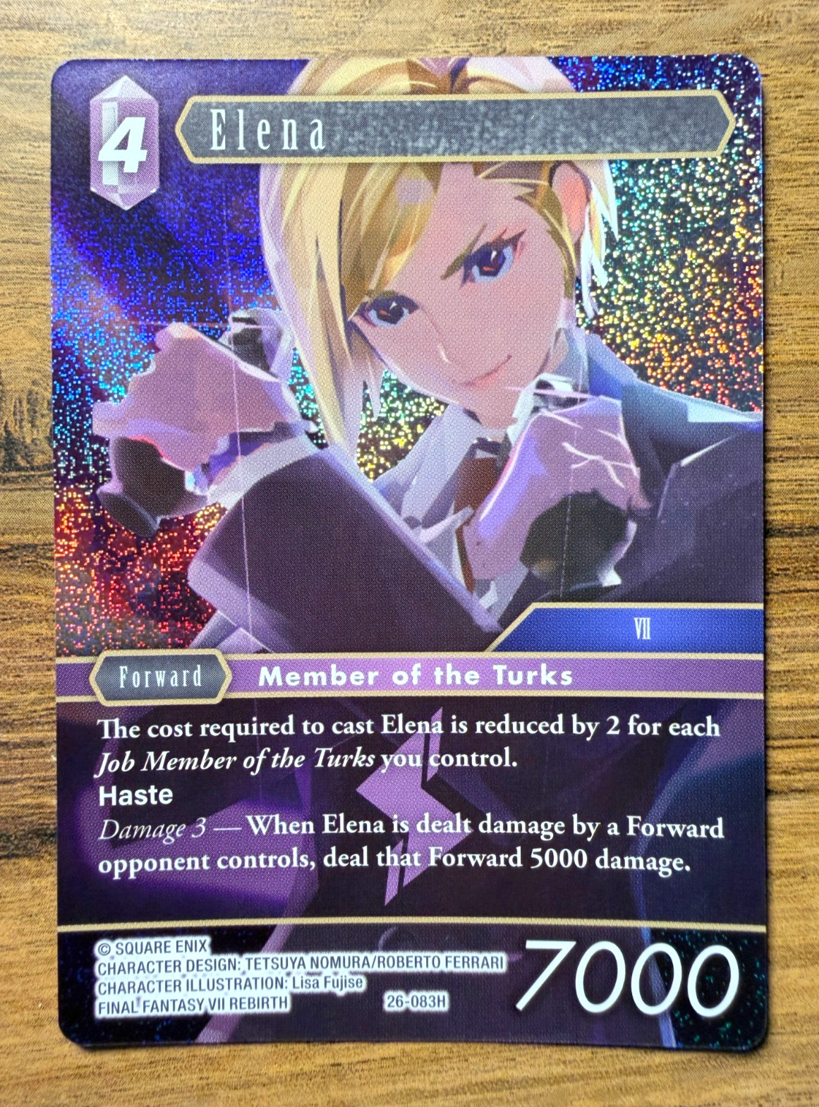 Juego de cartas coleccionables Final Fantasy Opus 26 Gunslinger In The Abyss Elena 26-083H *LÁMINA* FF7 VII