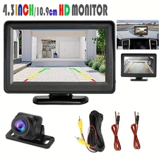 Car Monitor Camera 4.3-inch Display HD Reversing Rearview Camera Car Reversing