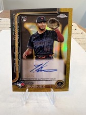 2025 Topps Chrome Gilded - Leo Jimenez 5/75 #CGA-LJ RC Yellow On Card Auto