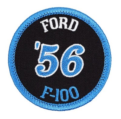 1956 Ford F-100 Embroidered Patch Black/Aqua Iron-On Sew-On Hat Backpack Jacket