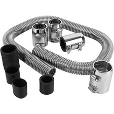 48 Stainless Steel Radiator Flexible Coolant Water Hose W Caps Kit Universal