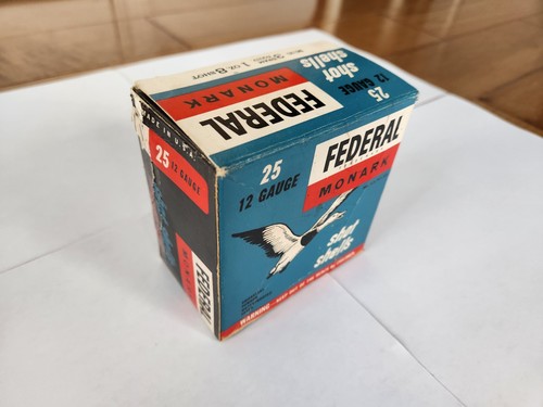 Vintage Empty Federal Monark 12 Ga Shotgun Shell Box
