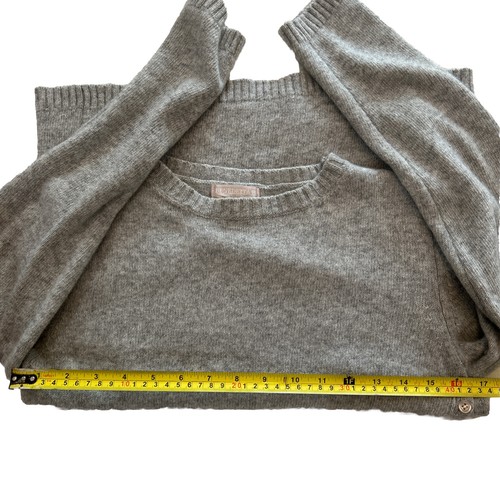 BENEDETTA B. Soft Merino Wool Cashmere Women Med Sweater Grey Preppy ITALY - Picture 11 of 19