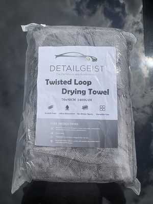 Detailgeist Twisted Loop Drying Towel 70x90cm 1400GSM Auto Trockentuch XXL NEU