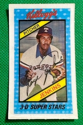 1980 Kellogs Ferguson Jenkins 3-D Super Stars # 47 Texas Rangers HOF VGEXEX