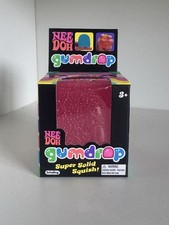 NeeDoh Gumdrop Schylling Textured Sensory Toy Super Solid Squish Brand New- Pink